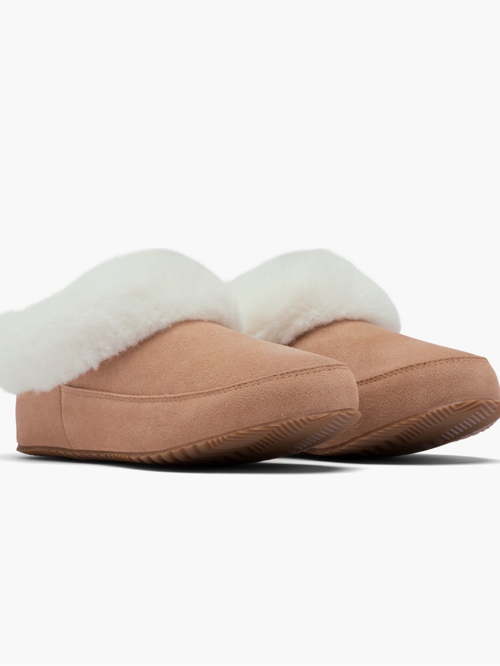 SOREL Go Coffee Run Women's Suede faux fur slippers ladies size 8 NEW